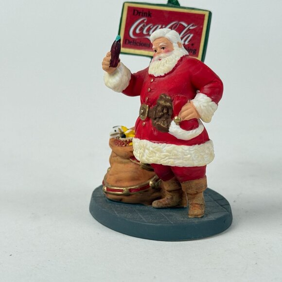 Coca-Cola Santa Claus Figurine Department 56 Village Decor 3" Without Box - Picture 2 of 9